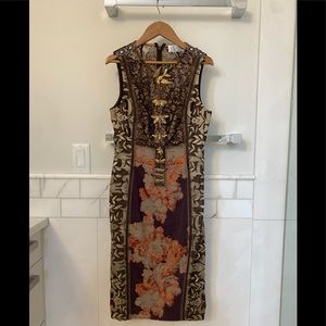 Byron Lars Beauty Mark Anthropologie Brocade Dress Size 4 New